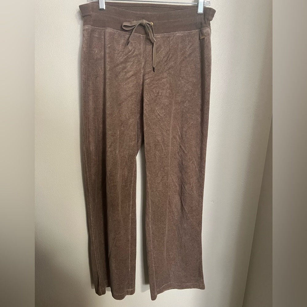 CALVIN KLEIN Classic Cotton Blend Velvet-y Feeling Sweatpants Tan Women's Size M